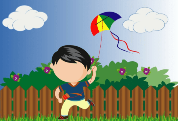 homeschool yusra 2 Illustration of boy playing with kite